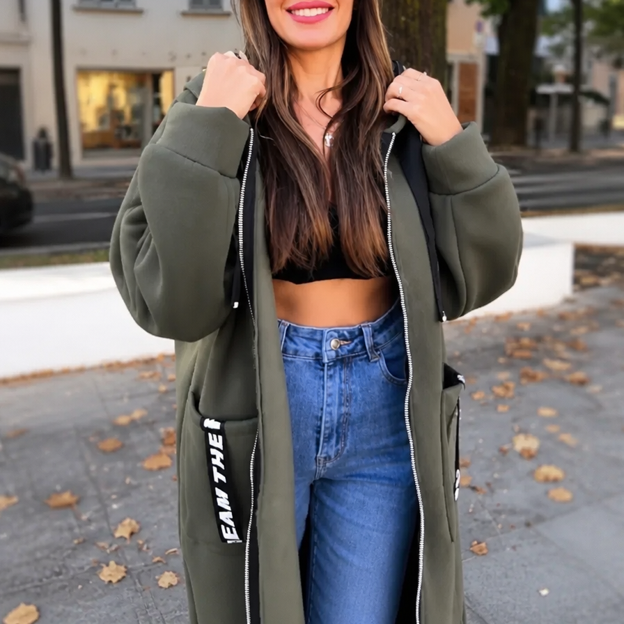 Léa | Manteau Sweat à Capuche Oversize