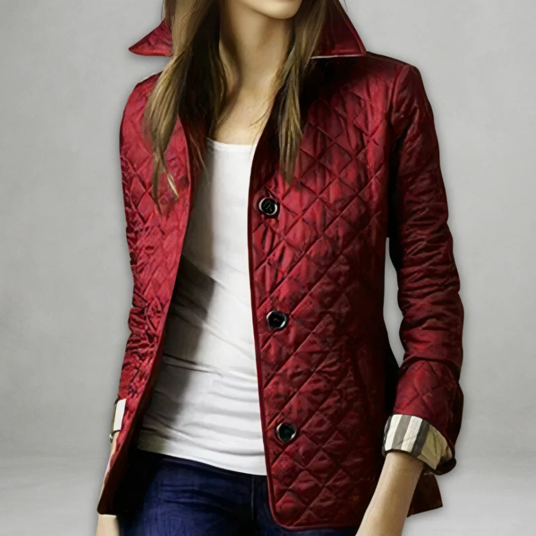 Capucine - Veste matelassée femme, boutonnée devant, manches longues