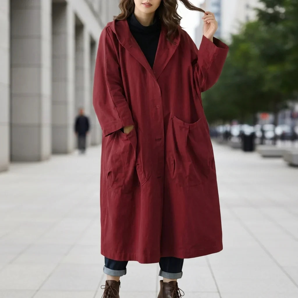 Margaux - Trench femme à capuche, coupe-vent léger