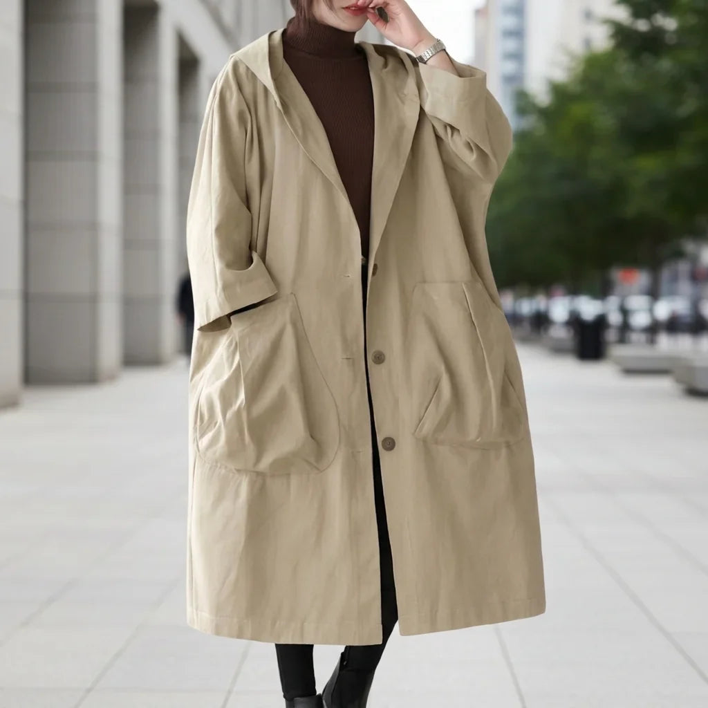 Margaux - Trench femme à capuche, coupe-vent léger