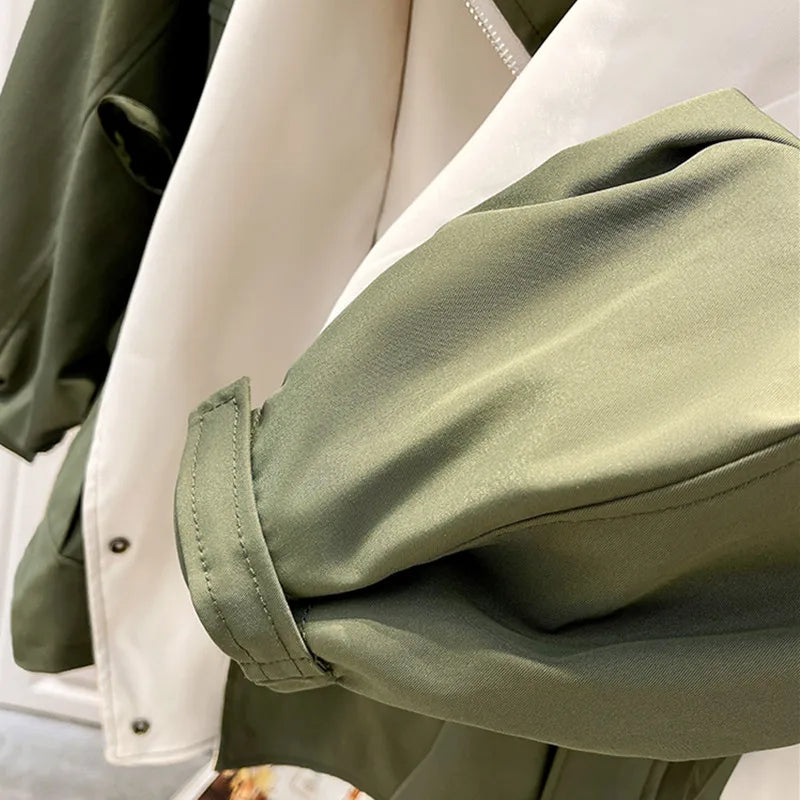 Margaux - Veste imperméable femme double épaisseur, taille à cordon
