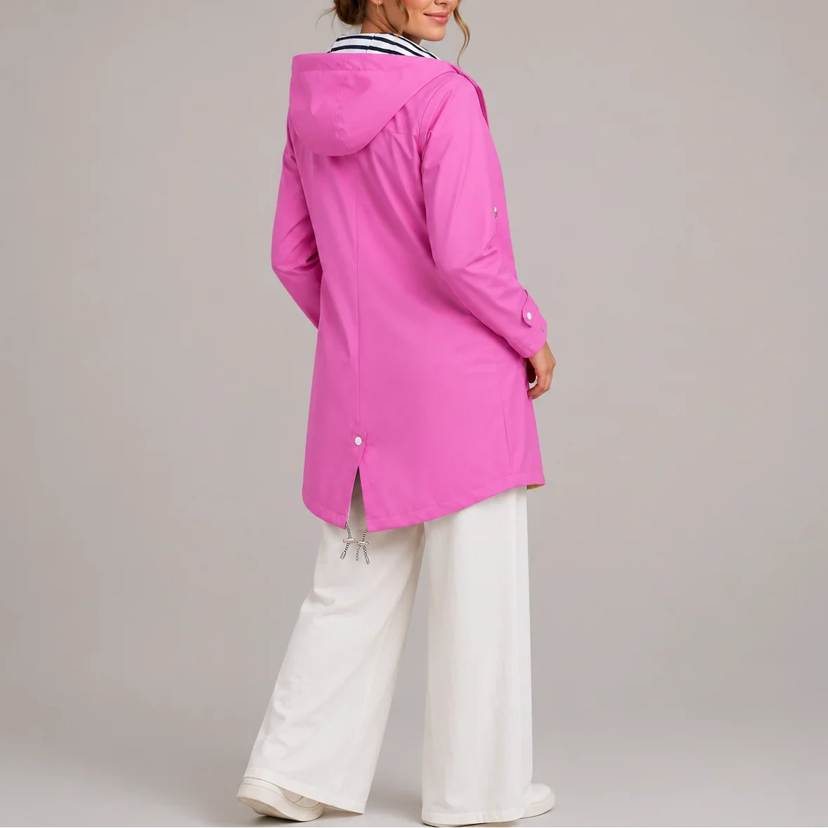Juliette - Parka imperméable femme à capuche, cordon de serrage