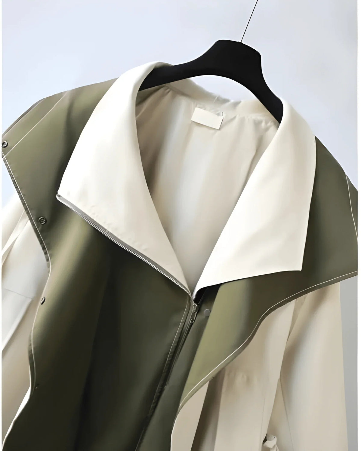 Capucine - Veste femme imperméable ceinturée, grand col