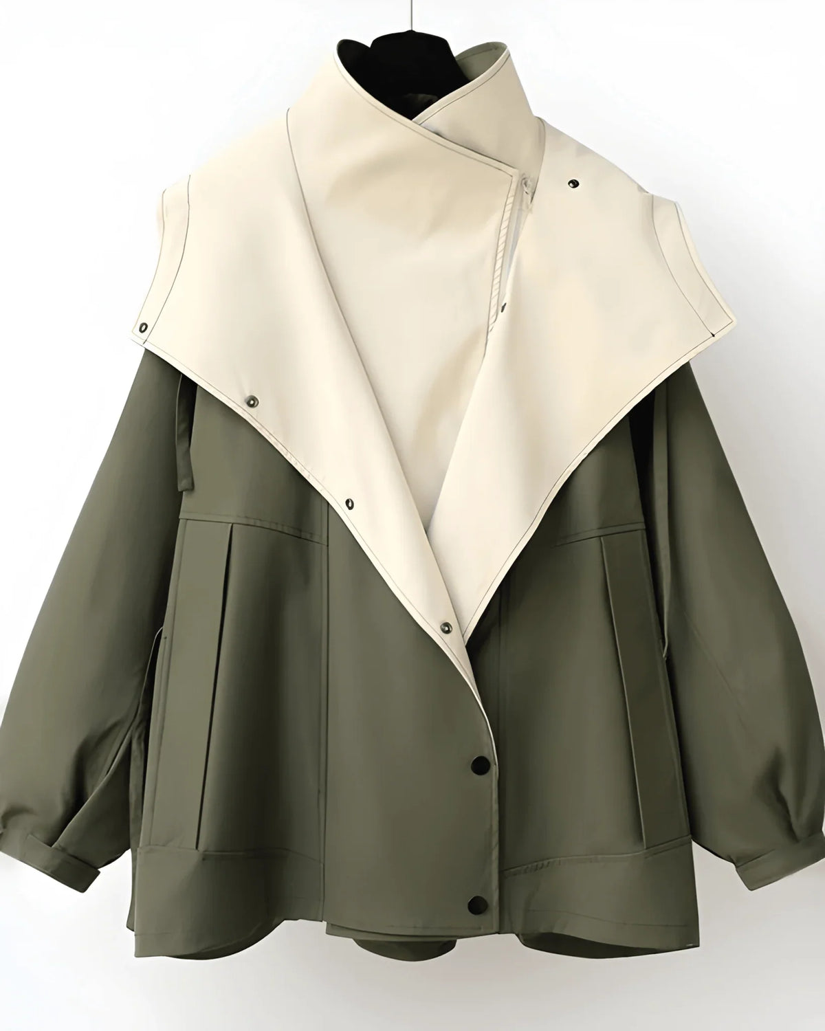 Capucine - Veste femme imperméable ceinturée, grand col