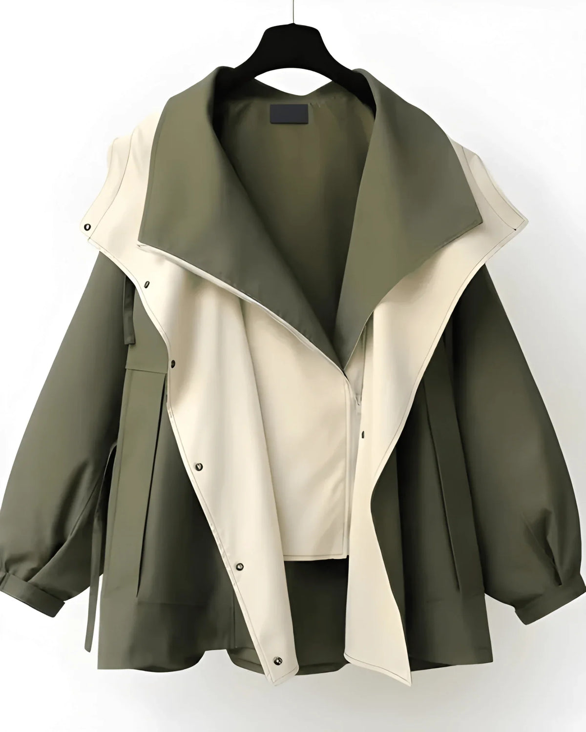 Capucine - Veste femme imperméable ceinturée, grand col