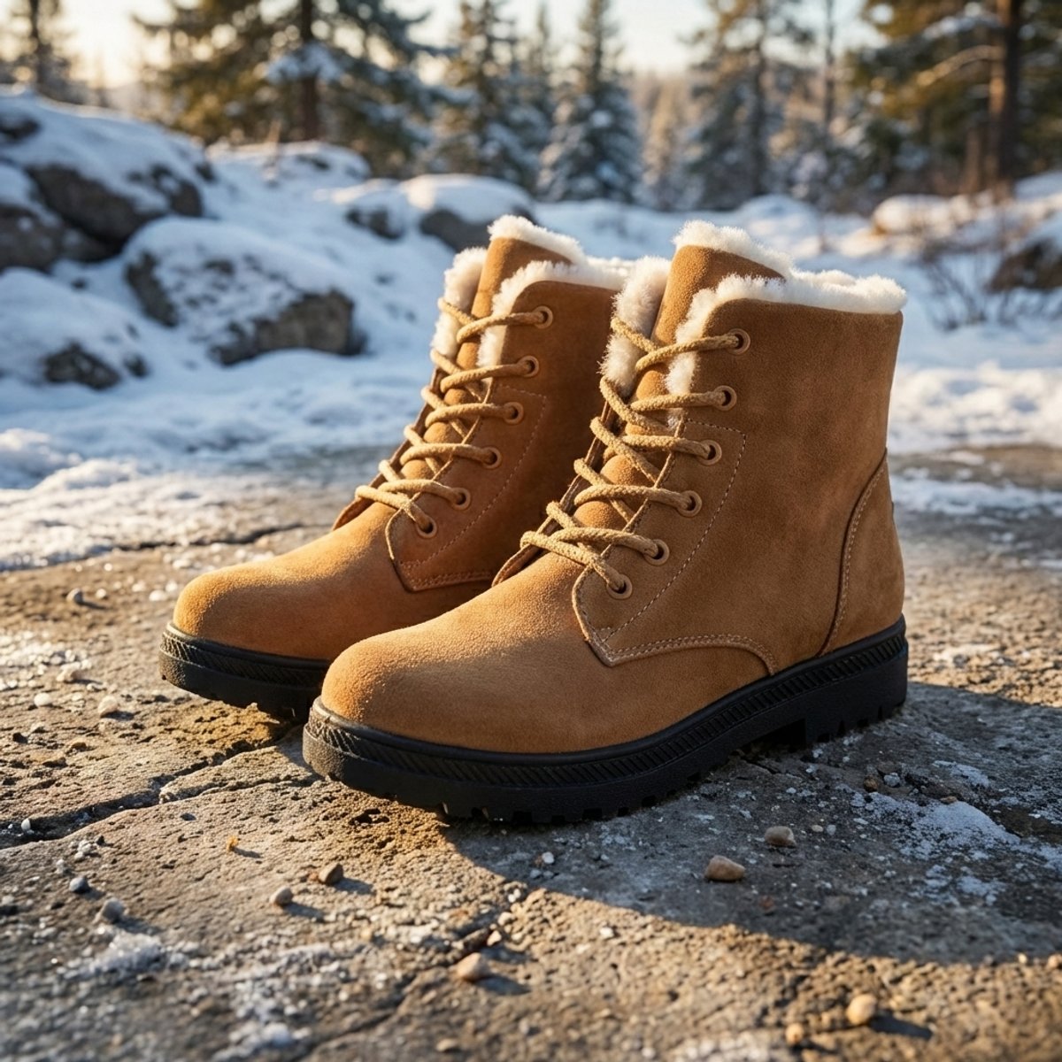Pauline - Bottines femme fourrées à lacets, après-ski